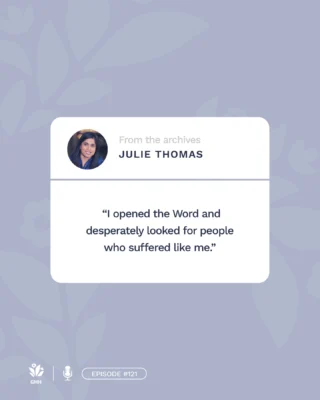 Do you fully trust that you are never alone? 💗 

Hear Julie Thomas’s story of looking to Scripture for guidance during a hard season of life with this week’s featured podcast episode. 

LINK IN BIO