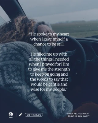 Last week on the blog, Amy Betters-Midtvedt talked about the desire she sometimes feels as a mother to just run away from it all—away from the worry, the teen attitudes, the fights, and the mess. Yet, God always brings her back. He always, lovingly, reminds her—and us— of the point of it all. 

LINK IN BIO 

#GodHearsHer #GHH #BlogforWomen #AmyBettersMidtvedt #Parenting #Teens