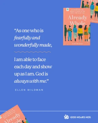 Every day, magazines, TV shows, social media, and clothing stores tell us what our bodies “should” look like. When they don’t meet that standard, it is easy to feel like our physical appearance is not good enough. Yet, God reminds us that we are made in His image and He does not make mistakes. Curl up with this comforting and truth-packed book from Ellen Wildman and be reminded of how fearfully and wonderfully made YOU are. 

Tap the link in our bio to get your copy of “Already Whole”

#GHH #GodHearsHer #BooksforWomen #bodyimage #madebyGod